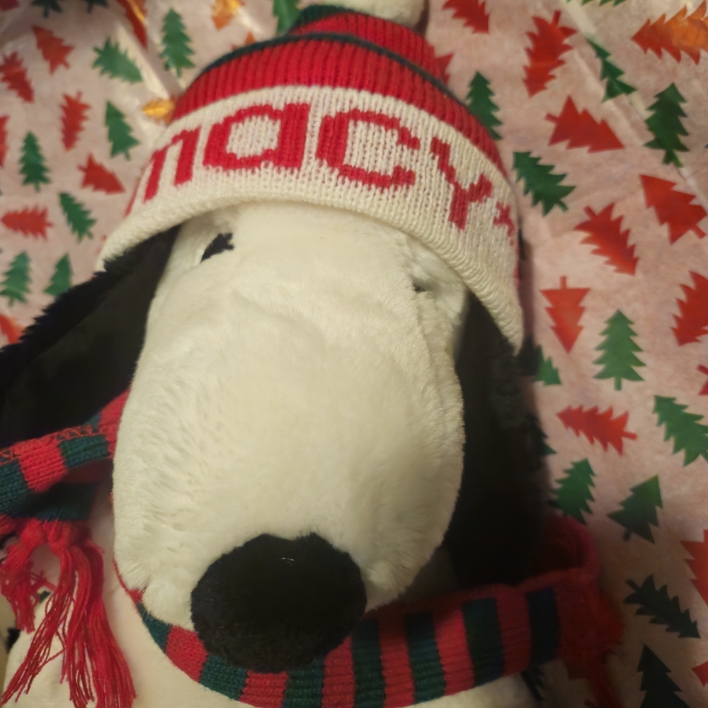 Macy's Holiday Dog Plush with Red and White Hat